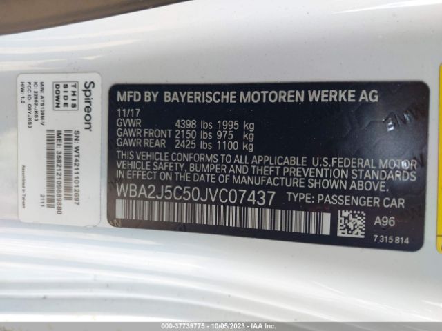 2018 BMW 2 SERIES WBA2J5C50JVC07437 Photo 8