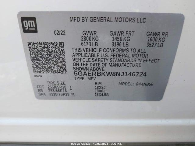 Buick Enclave Essence 2022 5GAERBKW8NJ146724 Image 9