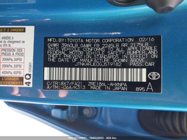 JTNKARJE0GJ519182 Scion IM