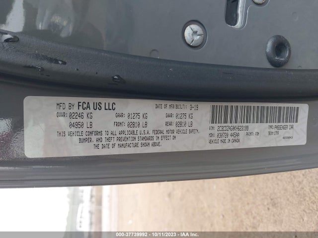 Dodge Challenger Sxt 2019 2C3CDZAG0KH623199 Image 9