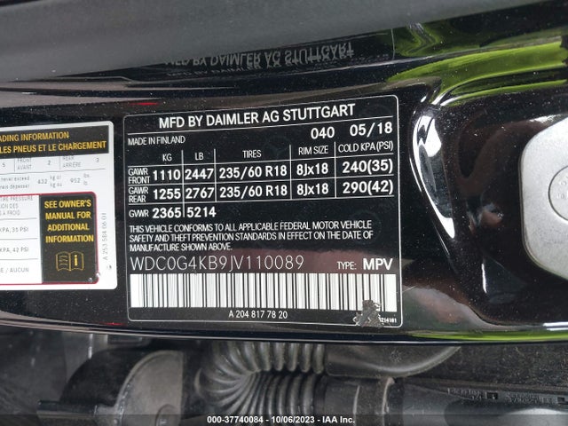 WDC0G4KB9JV110089 Mercedes-Benz Glc Glc 300
