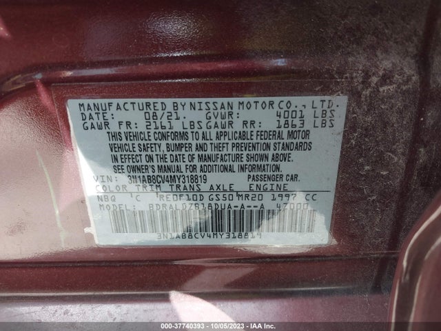 Nissan SENTRA SV 2021 3N1AB8CV4MY318819 Image 9