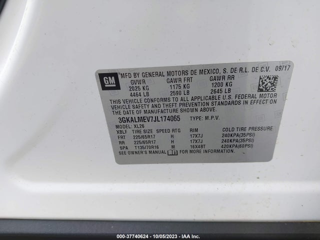 GMC Terrain Sle 2018 3GKALMEV7JL174065 Image 9