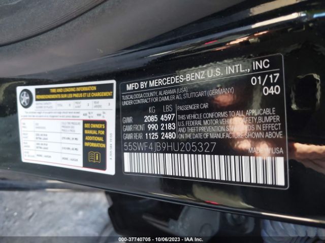 55SWF4JB9HU205327 Mercedes-Benz C-class C 300