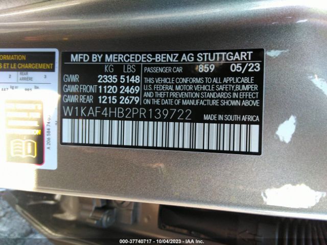 W1KAF4HB2PR139722 Mercedes-Benz C 300