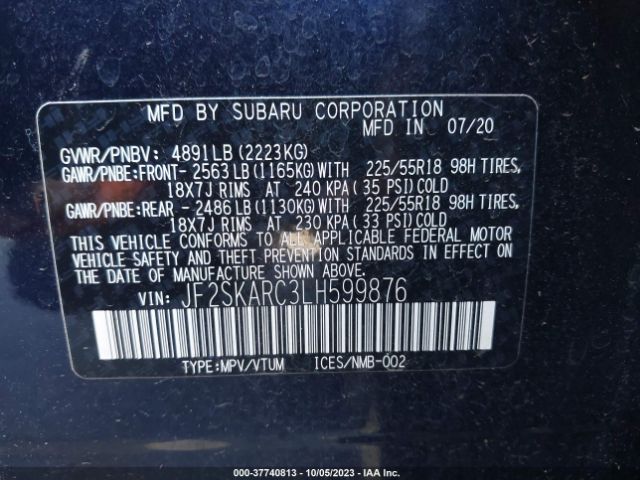 JF2SKARC3LH599876 Subaru Forester Sport