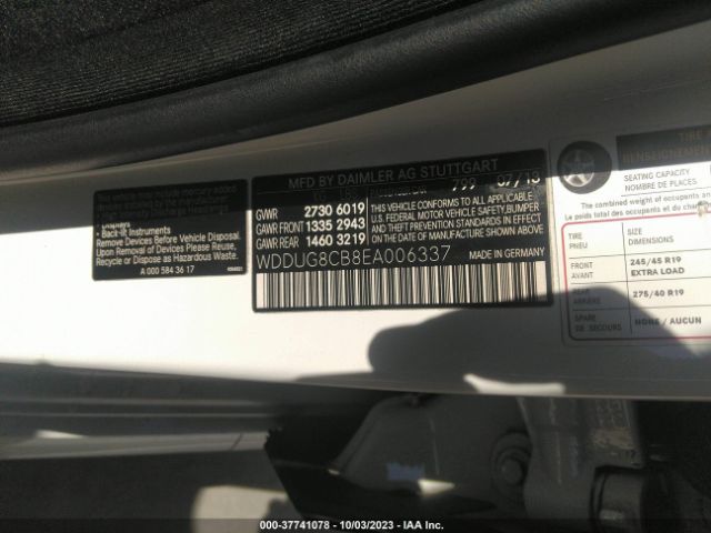 WDDUG8CB8EA006337 Mercedes-Benz S-class S 550