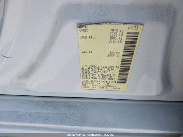 Nissan Altima 2.5 Sv 2014 1N4AL3AP5EN205418 Image 9
