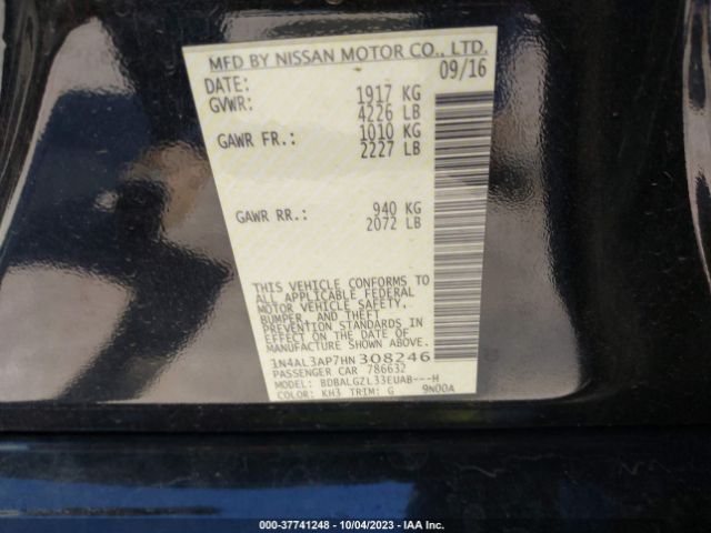 1N4AL3AP7HN308246 Nissan Altima 2.5 S
