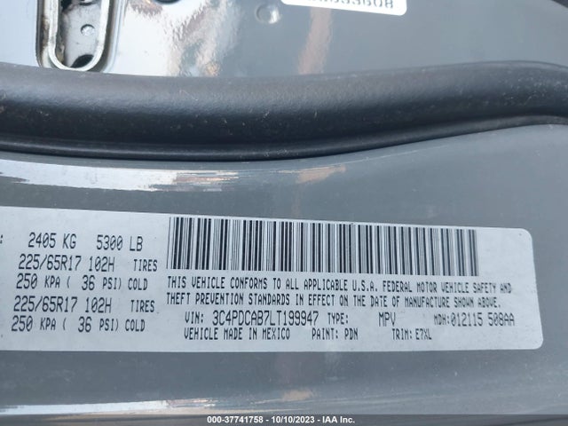 Dodge Journey Se Value 2020 3C4PDCAB7LT199947 Image 9
