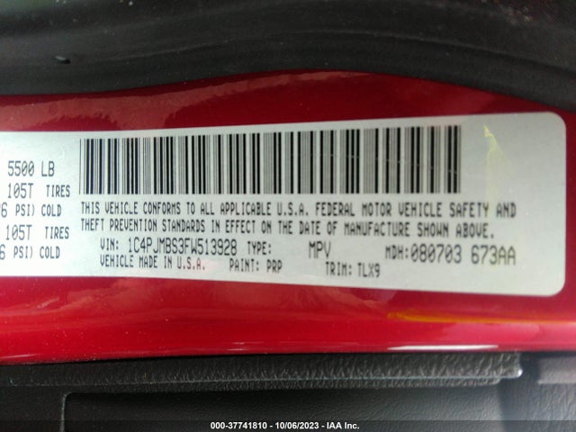 1C4PJMBS3FW513928 Jeep Cherokee Trailhawk