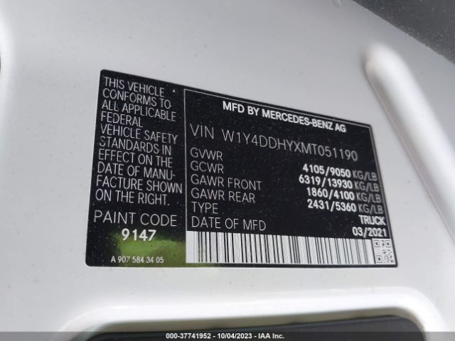 W1Y4DDHYXMT051190 Mercedes-Benz SPRINTER CARGO VAN