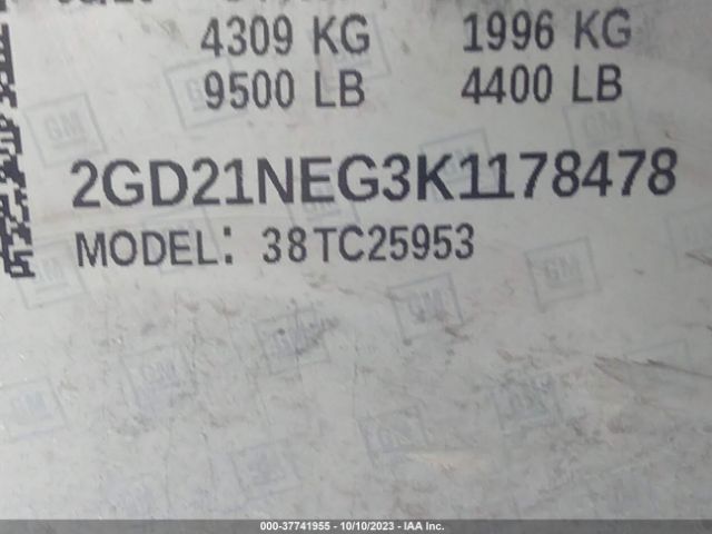 2GD21NEG3K1178478 GMC SIERRA 2500HD