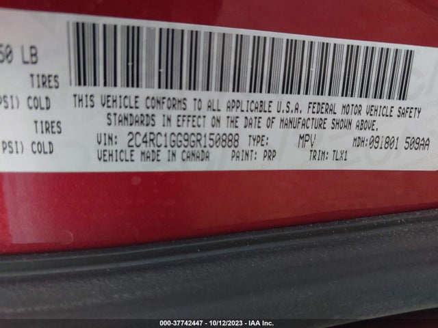 2C4RC1GG9GR150888 Chrysler Town & Country Limited Platinum