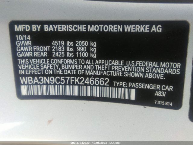 2015 BMW 4 SERIES WBA3N9C57FK246662 Photo 8