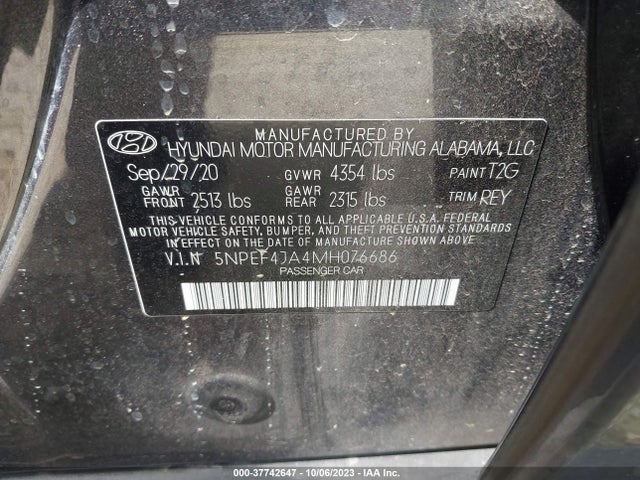 Hyundai SONATA SEL 2021 5NPEF4JA4MH076686 Image 9