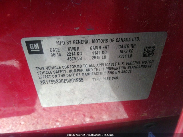 Chevrolet IMPALA LTZ 2014 2G1155S38E9301955 Image 9