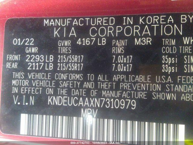 KNDEUCAAXN7310979 KIA SELTOS S