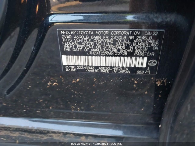 JTHDA1D2XN5122728 Lexus Is Is 300