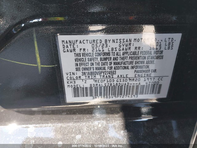 Nissan Sentra Sr Xtronic Cvt 2023 3N1AB8DV9PY274593 Image 9