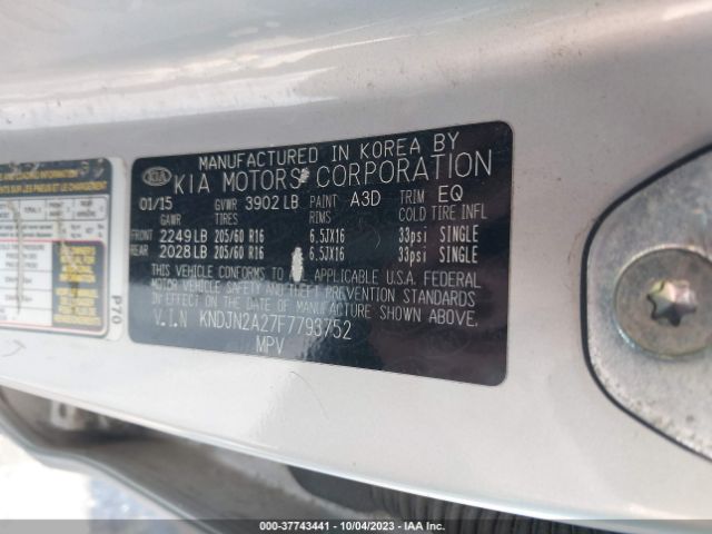 KNDJN2A27F7793752 KIA Soul Base