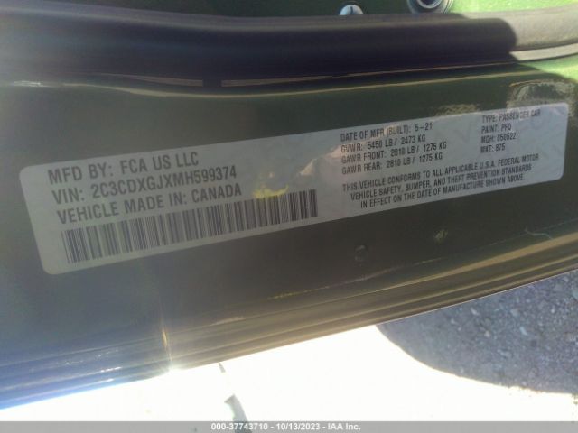2C3CDXGJXMH599374 Dodge Charger Scat Pack Widebody