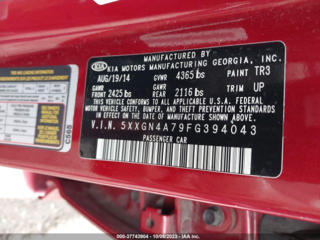 5XXGN4A79FG394043 KIA OPTIMA EX