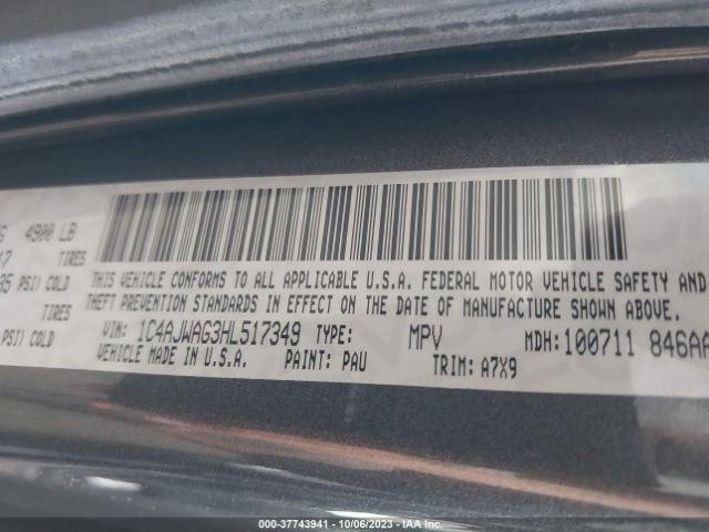 1C4AJWAG3HL517349 Jeep Wrangler Sport