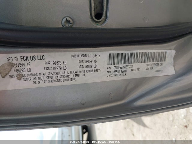 Dodge DART SXT 2016 1C3CDFBB7GD593222 Image 9