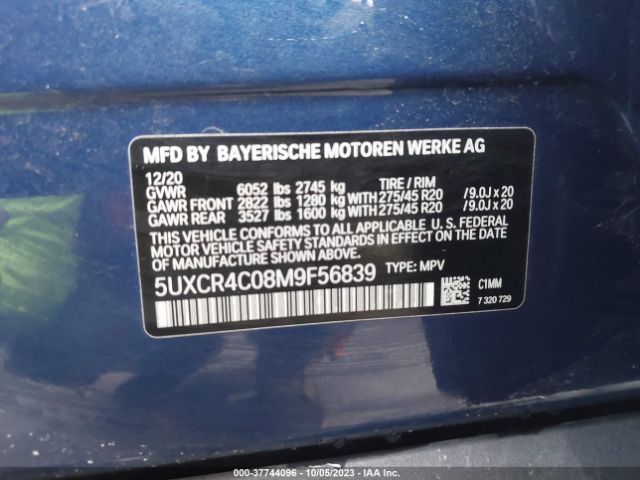 5UXCR4C08M9F56839 BMW X5 Sdrive40i