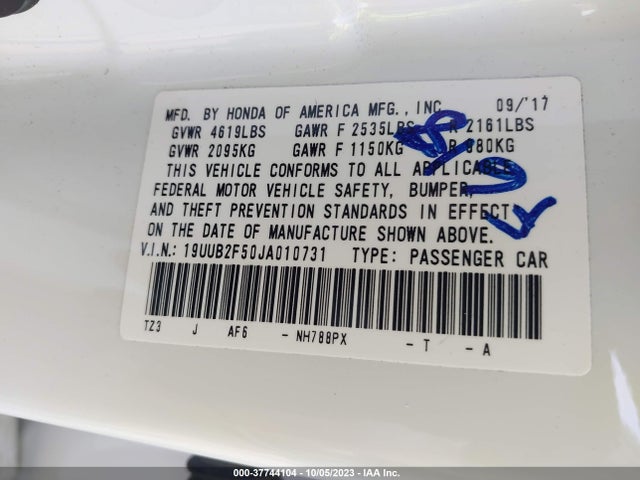 19UUB2F50JA010731 Acura Tlx Tech Pkg