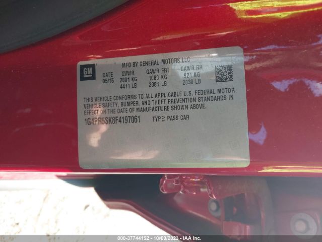 1G4PR5SK8F4197061 Buick Verano Convenience Group