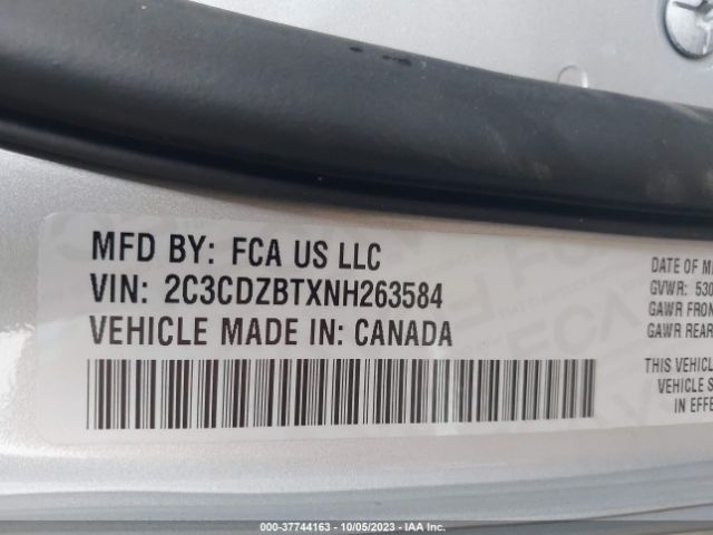 2C3CDZBTXNH263584 Dodge Challenger R/t