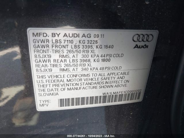 2012 AUDI Q7 WA1LMAFE1CD003202 Photo 8