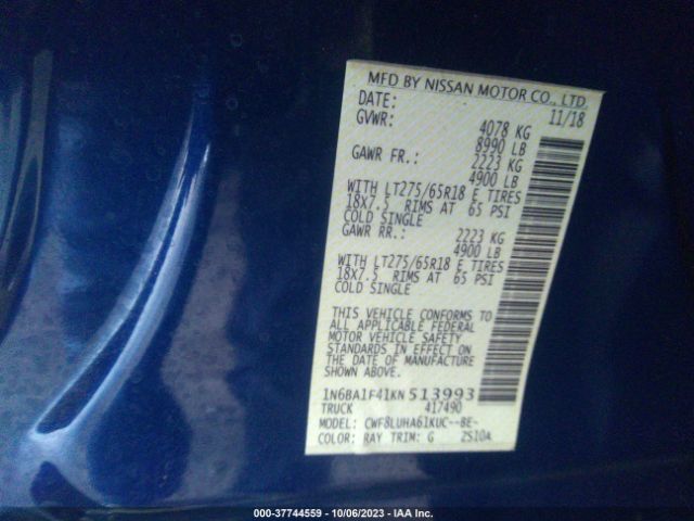 1N6BA1F41KN513993 Nissan Titan Xd Pro-4x