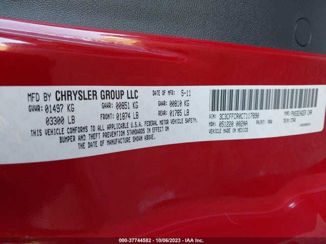 2012 FIAT 500 3C3CFFCR0CT117890 Photo 8