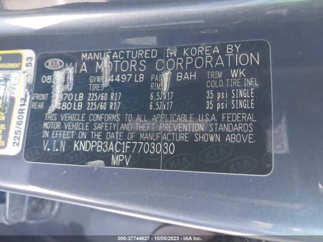 KNDPB3AC1F7703030 KIA Sportage Lx