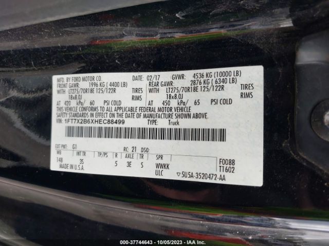 1FT7X2B6XHEC88499 Ford Super Duty F-250 Srw Xlt/lariat/xl