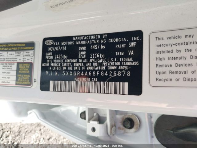 5XXGR4A68FG426878 KIA Optima Sx Turbo
