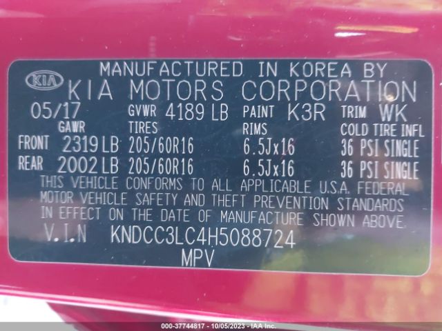 KNDCC3LC4H5088724 KIA NIRO EX