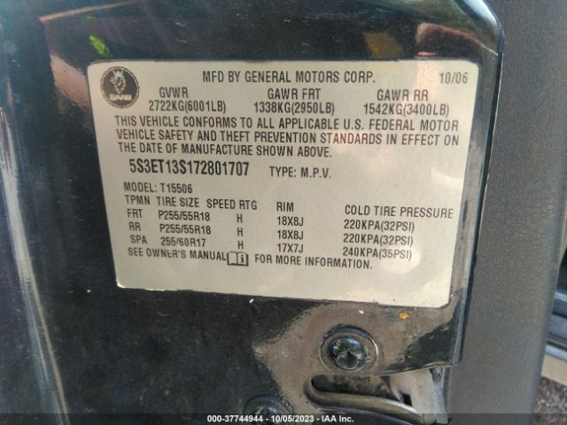 2007 SAAB 9-7X 5S3ET13S172801707 Photo 8