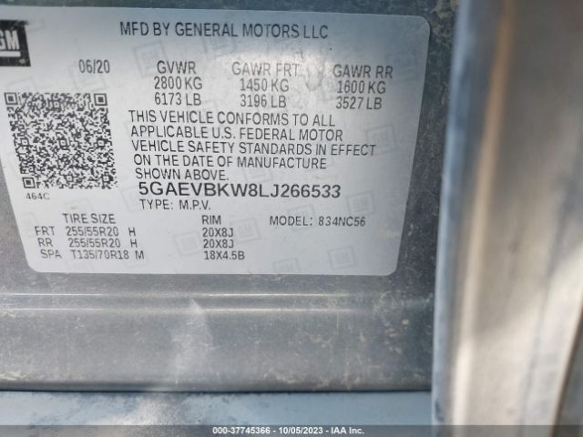 5GAEVBKW8LJ266533 Buick Enclave Premium