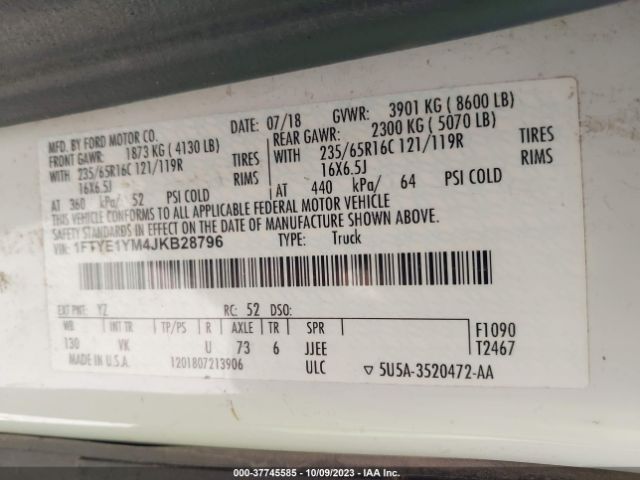 2018 FORD TRANSIT-150 1FTYE1YM4JKB28796 Photo 8