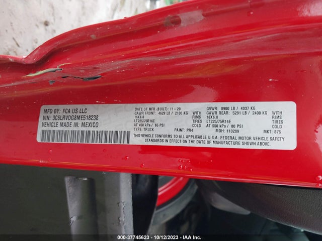 RAM Promaster Cargo Van 2021 3C6LRVDG8ME518238 Image 9