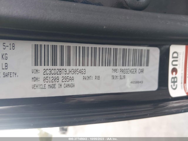 Dodge Challenger R/t Plus 2018 2C3CDZBT9JH305463 Image 9