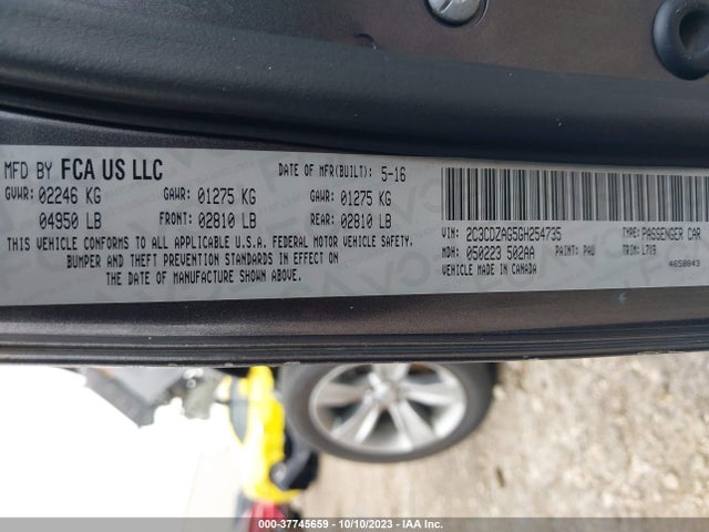 Dodge Challenger Sxt 2016 2C3CDZAG5GH254735 Image 9
