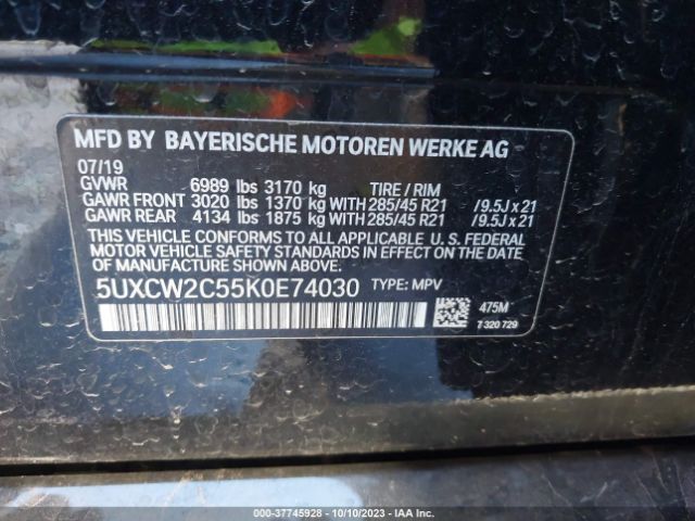 5UXCW2C55K0E74030 BMW X7 Xdrive40i
