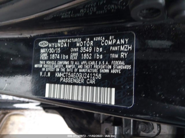 Hyundai ACCENT SE 2016 KMHCT5AE0GU241258 Image 9