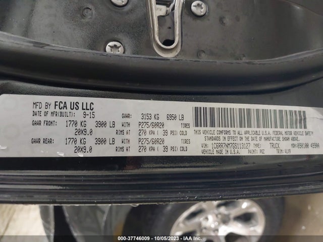 1C6RR7NM7GS113127 RAM 1500 Laramie