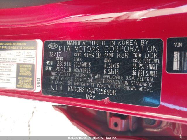 KNDCB3LC3J5156908 KIA NIRO LX